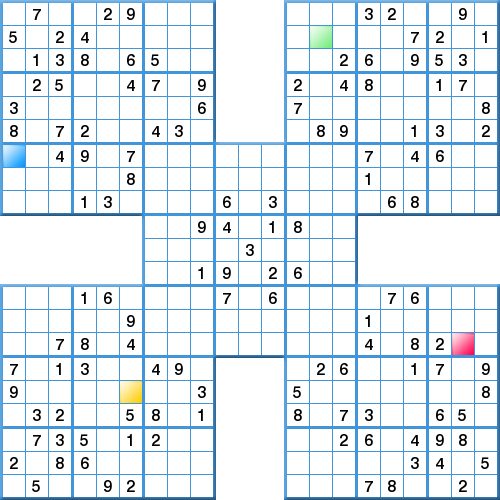 Prize Samurai Sudoku - Competition - Hard