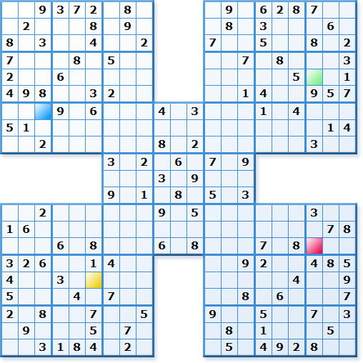 Prize Samurai Sudoku - Competition - hard