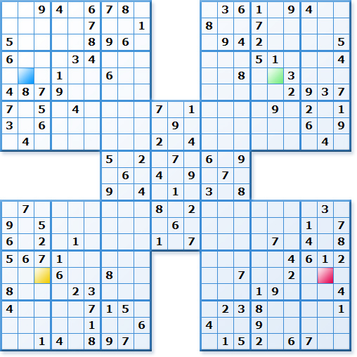 Prize Samurai Sudoku - Competition - hard